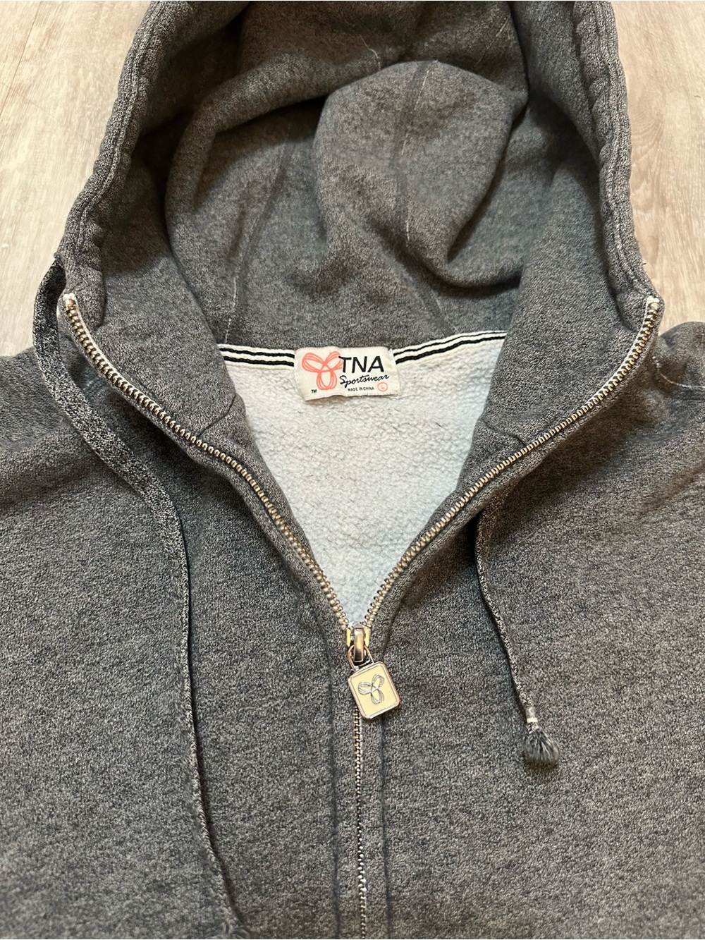 Aritzia (TNA) Large Grey Zip Hoodie - Picture 3 of 4